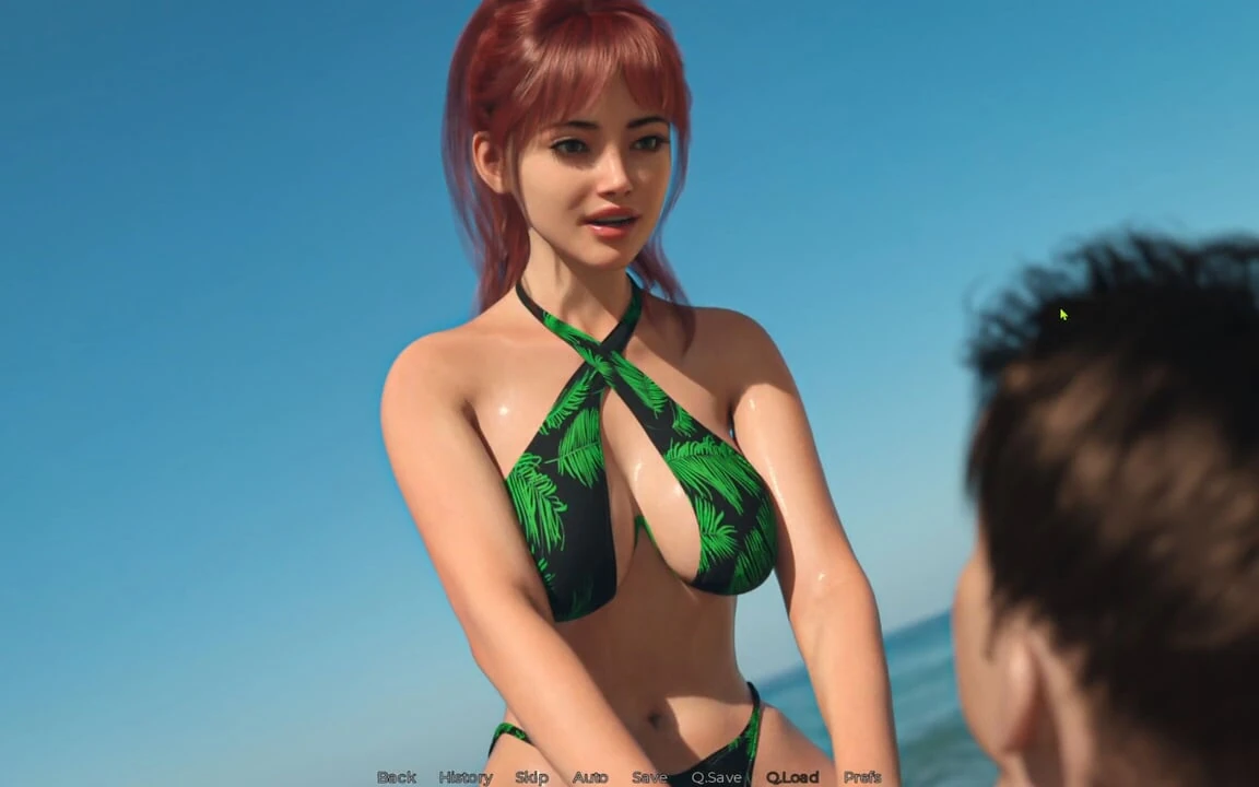 The Beach House V0.2 Part 1 – Giving Alicia a Sensual Beach Ass Massage and Peeking at Leanna
